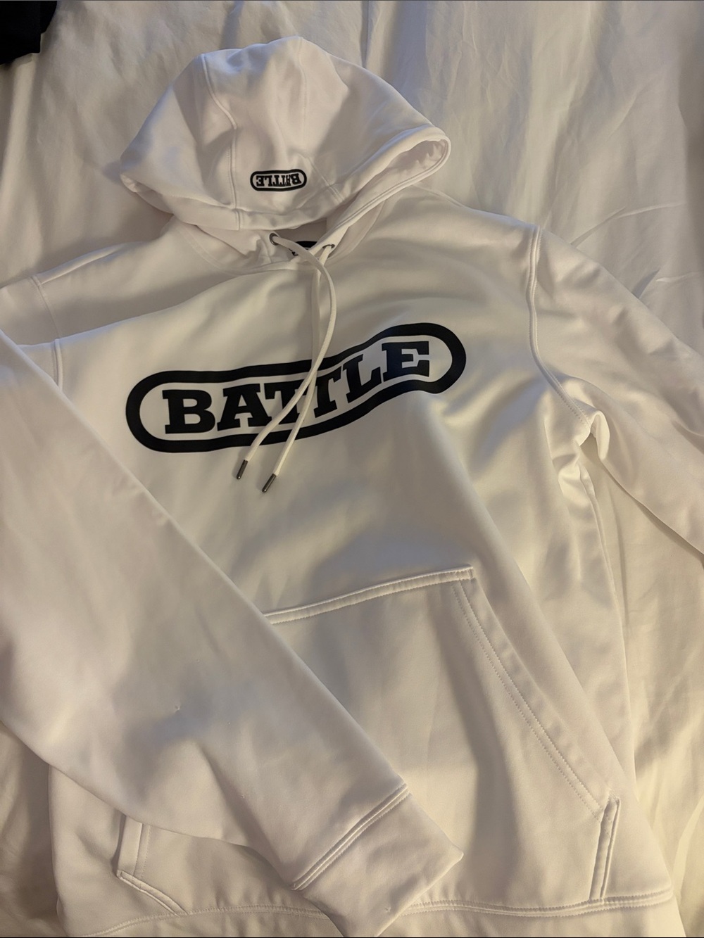 White Logo Pullover Hoodie